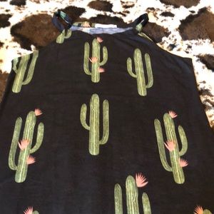 Cactus halter tank top